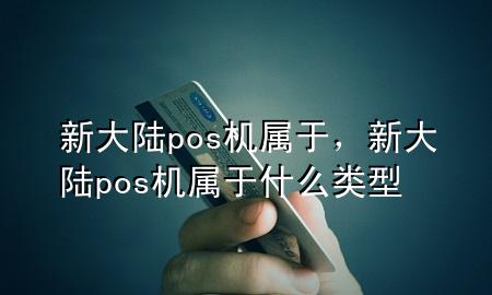新大陆pos机属于，新大陆pos机属于什么类型