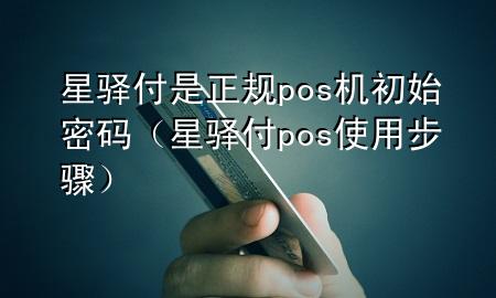 星驿付是正规pos机初始密码（星驿付pos使用步骤）