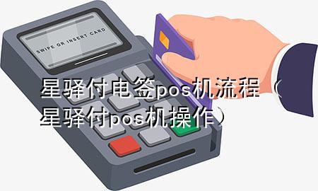 星驿付电签pos机流程（星驿付pos机操作）